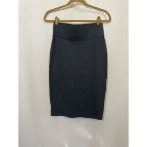 Active USA Knee Length Gray Stretch Skirt Size L